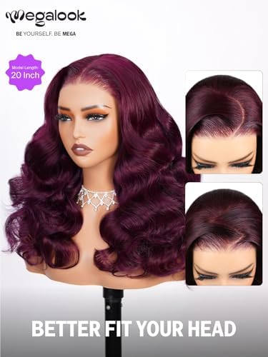 6x5 Glueless 99J Burgundy Body Wave Wig Human Hair 20 Inch - Image 5