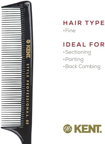 Kent SPC82 Fine Tooth Salon-Style Dressing Comb - Professional Barber Haircut Comb for Styling and Teasing - Quality Barber Supplies - Saw-cut Handmade in England - Image 6