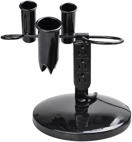 BYOOTIQUE 5-Hole Tabletop Blow Dryer Hair Iron Holder with 3 Outlets Salon by AW