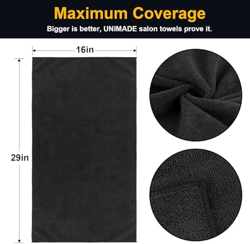 UNIMADE Salon Towels 96 Pack, Microfiber Barber Towels Bulk - Image 2