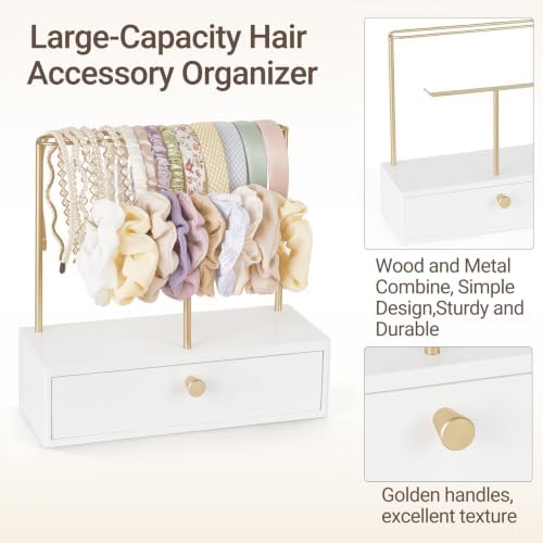 Mkono Hair Accessories Organizer Holder for Headband Scrunchie Claw Clips - Image 4