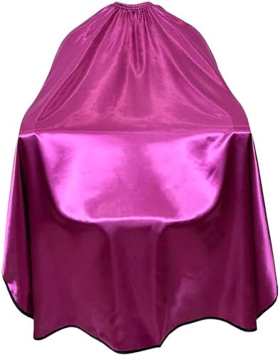 Pelocapa Salon Styling Capes for Clients, Hair Dye Cutting Capes with Elastic Hooks, Waterproof Light Weight Satin Sheen Styling Cape Barber Gown for Stylist, 63”*56”(Purple) by Pelocapa