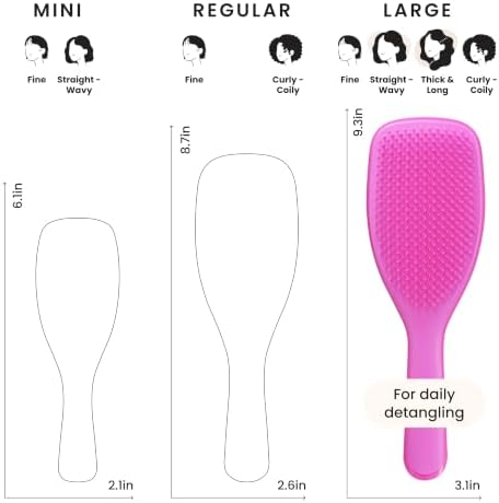 Tangle Teezer Large Ultimate Detangler Brush, Straight to Wavy, Runway Pink - Image 6