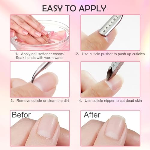Makartt 3-Pack Silver Cuticle Nipper Set, Pusher & Nail Trimmer - Image 5