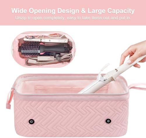 Leuded Hair Tools Travel Bag with Heat Resistant Mat for Shark Airwrap - Image 5