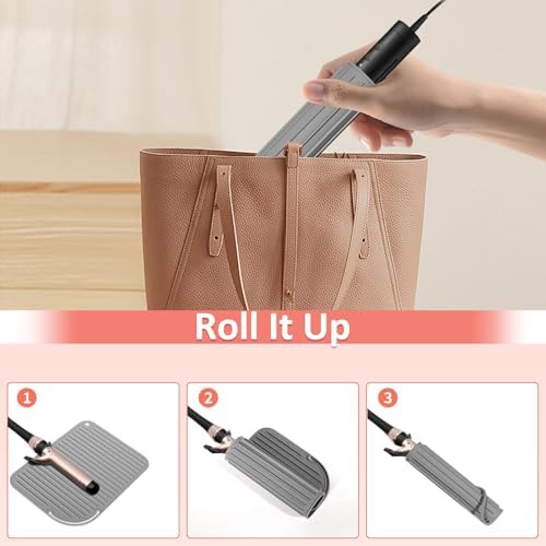 Heat Resistant Mat Large Silicone Hot Hair Tools Holder for Curling Irons Flat Iron Hair Straightener Mat Portable Vanity Pad Accessories/Organizer - Image 6