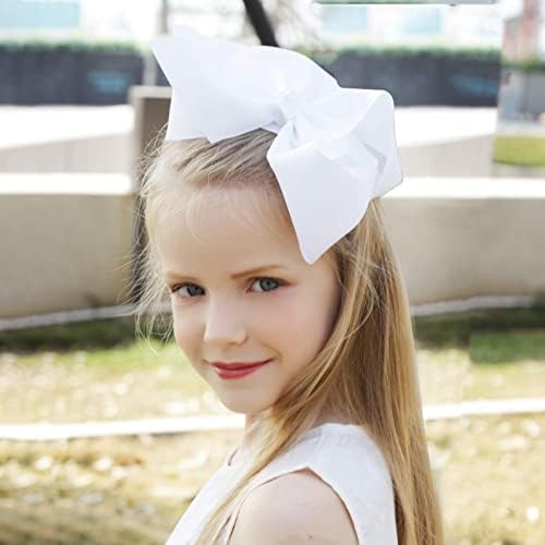 Oaoleer 8" Hair Bows Clips for Girls Tolddler Hair Accessories - Image 2