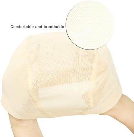 YANTAISIYU 2 Pcs/Lot Mesh Wig Caps with Wide Elastic Band Dome Cap for Wigs Making (Blonde Mesh Cap S) - Image 5