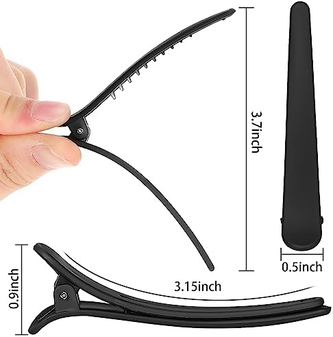 Geosar 24 Pcs Hair Sectioning Clips, Plastic Hair Clips,Black - Image 2