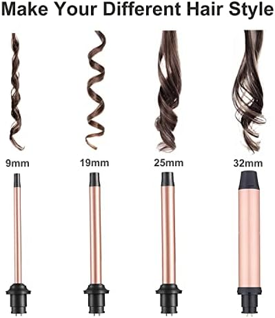 Curling Iron Set 4 in 1 Curling Wand with 0.35"-1.25" Ceramic Barrels - Image 2