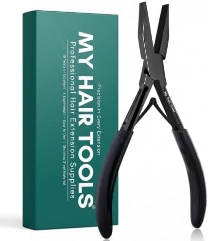 My Hair Tools Tape In Extension Pliers Smooth Jaw Sealing Tool, Black by MyHairTools