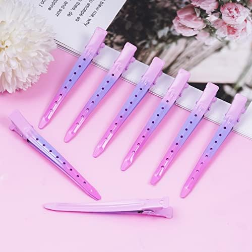 Bantoye 24Packs Duck Bill Clips 3.35 Inch Metal Alligator Clip, Pink Purple - Image 5