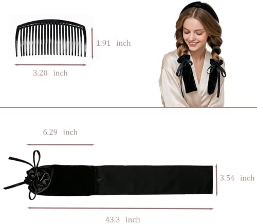 Heatless Curls Overnight, Soft Hair Curlers to Sleep in for Long Hair, Velvet Heatless Hair Curler for Overnight Blowout Waves with Styling Comb - Image 4