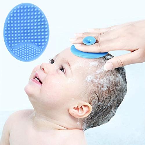 Baby Bath Brush, Baby Cradle Cap Brush, Silicone Massage Brush, Silicone Scrubbers Exfoliator Brush, Skin Scrubber Baby Essential for Dry Skin, Cradle Cap and Eczema (Small-4PCS) - Image 3