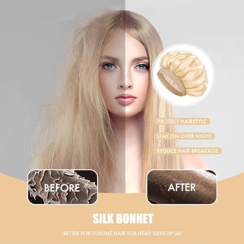 Satin Silk Bonnet for Hair, Double Layer Sleep Cap for Men & Women - Image 5