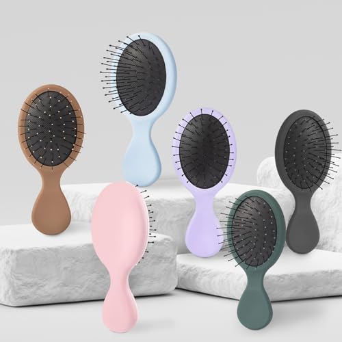 Mini Hair Bursh for Kids Women and Men, Protable Travel Size Hair Brush for Pockets Purse backpack,Mini Detangler Brush for All Hair Types, Small Hair Brush for Detangling(1 Pack-Green) - Image 7