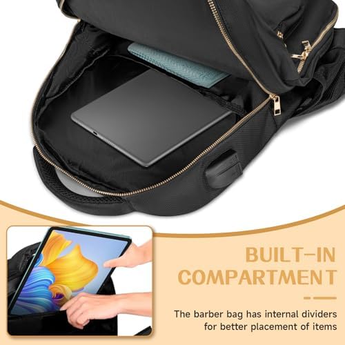 TORIBIO Barber Supplies Bag Backpack for Men, Clipper Tool Bookbag - Image 3