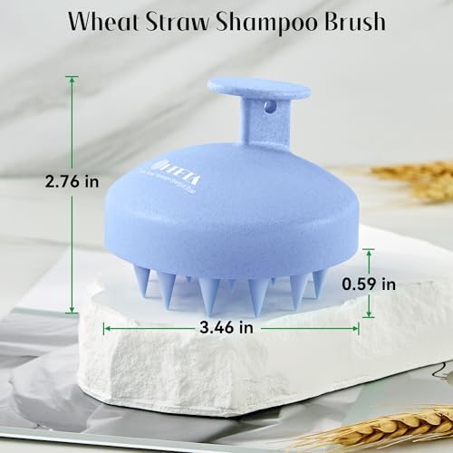 HEETA Wheat Straw Scalp Scrubber Shampoo Brush Massage Tool for Hair Growth - Image 5