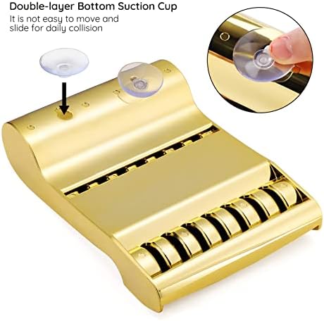 Hair Scissors Rack, Segbeauty Hair Salon Shear Holder for Stylist, Professional Barber Shop Scissors Organizer for Hairdressers, Golden Hair Cutting Scissors Storage Tray Available for 6 Scissors - Image 5