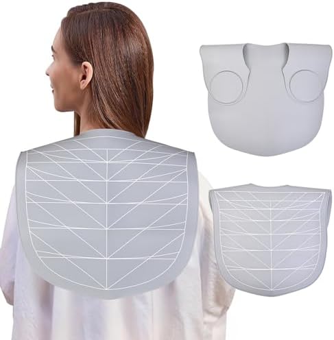 Professional Hair Cutting Cape with Geometric Grid Pattern, Longer Silicone Waterproof Cutting Mat,Neck Guide by Unknown
