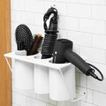 JackCubeDesign Wall Mount Hair Dryer Holder Hair Styling Product Care Tool Organizer Bath Supplies Accessories Tray Stand Storage Bathroom Steel (White) MK470A by JACKCUBEDESIGN
