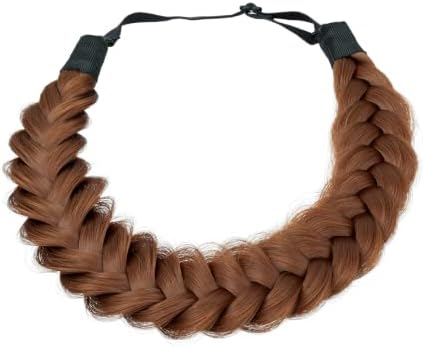 Synthetic Hair Braided Headband Classic Wide Strands Wedding Disorderly Fluffy Braids Wig Band Women Beauty Accessory - Image 4