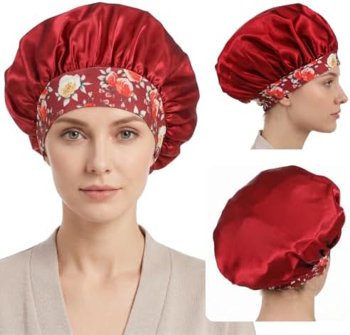 16 Pcs Satin Bonnet for Sleeping, Sleep Bonnets for Women Curly Hair - Image 3