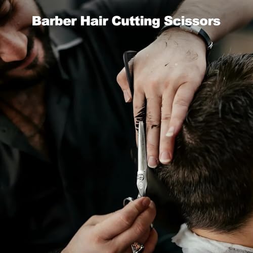 CIICII Professional Hair Cutting Scissors Kit, 440C 6.7″ Barber Shears Set - Image 4
