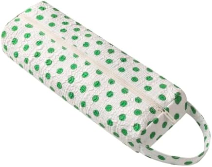 RSRSLEII Polka Dot Hair Tools Travel Bag,Hair Styling Accessories Storage Case for Shark FlexStyle,Dyson Airwrap Hair Dryer,Curling Iron,Straightener,Revlon Hair Tools,Portable&Foldable(25Green&White) by RSRSLEII
