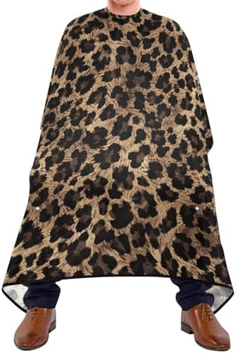 ALAZA Vintage Leopard Spot Barber Cape for Men Women, Waterproof Haircut Apron Beard Shaving Bib Hair Cutting Cloth 55 x 65 Inch - Image 2