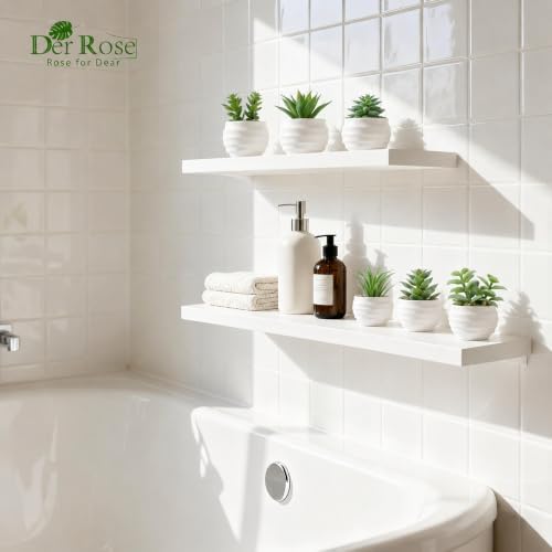 Der Rose 6 Pack Succulents Fake Plants for Bedroom Bathroom Home Decor - Image 5