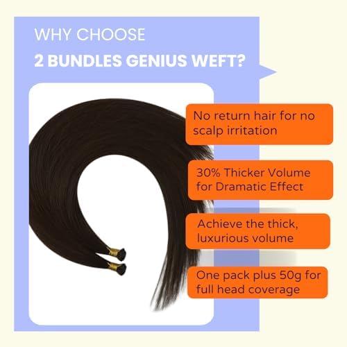 Full Shine Hand Tied Weft Hair Extensions Human Hair 20 Inch 120g - Image 5