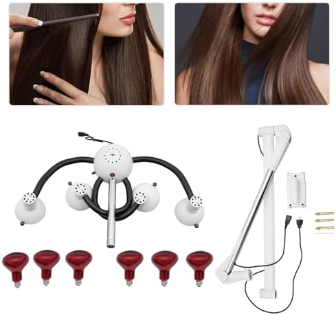 White 5 Head Infrared Hair Color Processor with Extendable Boom - Image 3