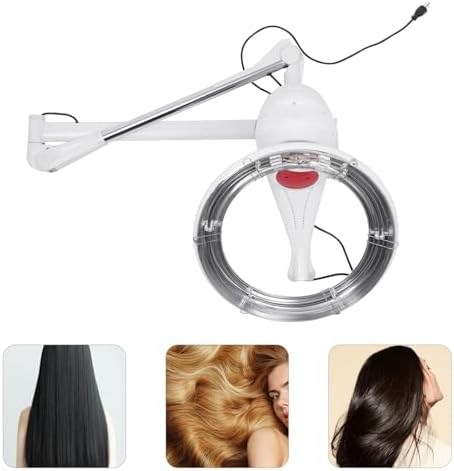 Orbiting Rotating Hair Treatment Machine, 950W Wall Mount Hair Color Processor Multifunctional Perming Machine for Salon Spa Family, Time Adjustable 110V (White) - Image 7