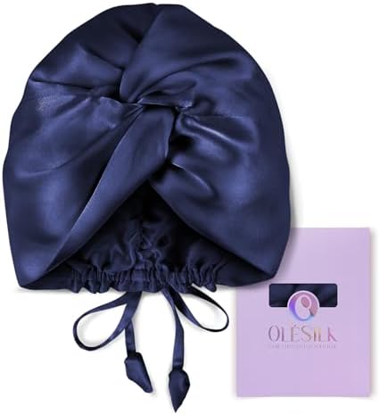 OLESILK Silk Hair Bonnet for Sleeping Women, 100% Mulberry Silk, Anti-Frizz by OLESILK