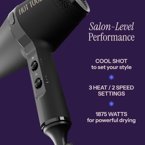 HOT Tools Pro Artist Black Gold Infrared Ionic™ Salon Dryer | Fast Drying, Styling and Smooth Results (Black) - Image 5