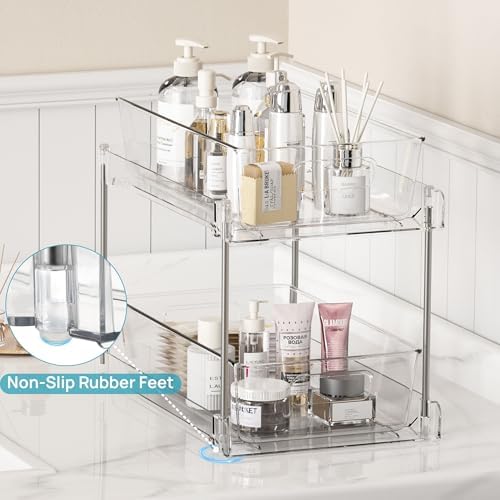 Vtopmart 2 Pack Pull Out Bathroom Under Sink Organizer (S-Standard) - Image 5