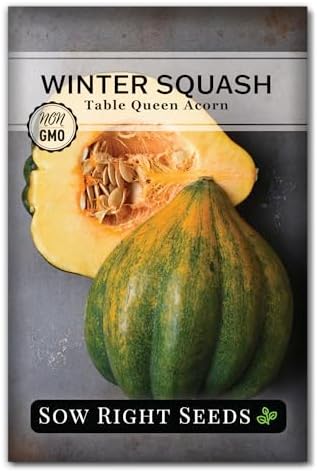 Sow Right Seeds - Table Queen Acorn Squash Seed for Planting Vegetables by SowRightSeeds