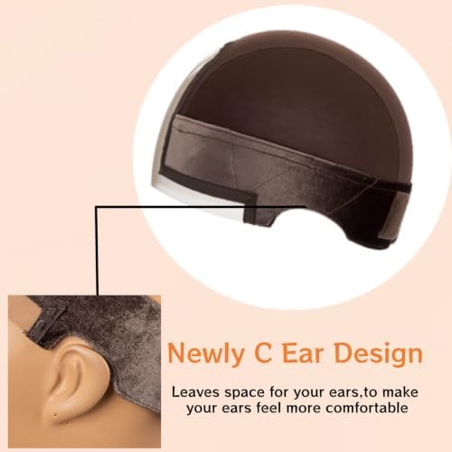 Riemann Lace Built in silicone Wig Grip Cap for Women1 PCS (Brown) - Image 3