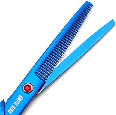 7.0 Inches Professional hair cutting thinning scissors set with razor (Blue) - Image 7