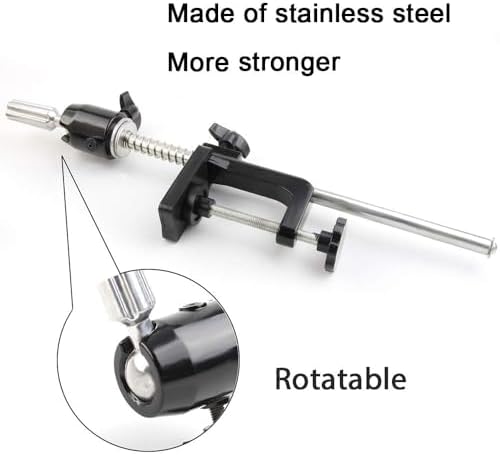 ZQIAN BEAUTY Scalable Wig Stand C Clamp Wig Head Stand Metal Mannequin Head Stand Holder Adjustable Height C-Clamp Table Stand Holder for Wig Doll Head - Image 3