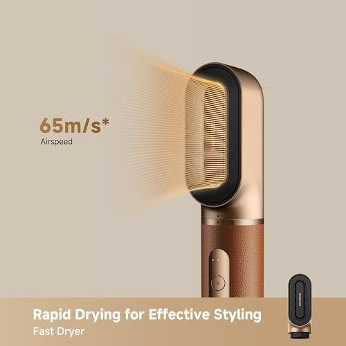 DREAME AirStyle Suite Pro Hair Styler & High-Speed Dryer, 110,000 RPM Motor, 3 Essential Snap-On Attachments for Curling, Volumizing & Fast Dry, Frizz Control, Cool Shot, Luxury Leather Travel Bag - Image 5