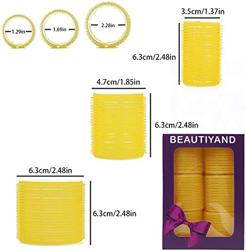 Jumbo Size Hair Roller sets, Self Grip, Salon Dressing Curlers, 3 Inch 18 Packs (6XJUMBO+6XLARGE+6XMEDUIEM) - Image 2
