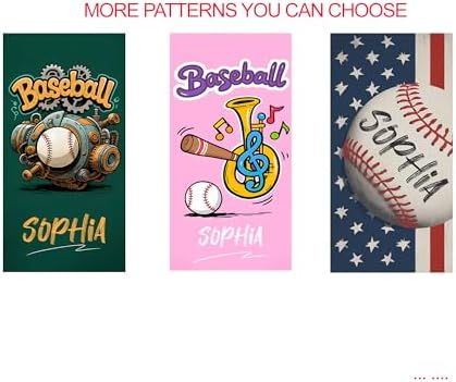 Personalized Beach Towel With Name, Custom Beach Towel with Name, Customized Baseball Microfiber Pool Towel, Quick Dry & Absorbent Swim Towel for Adult,Anniversary, Birthday, Summer Holiday,vacation - Image 2