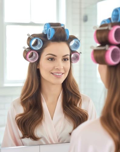 Medium Colors Self Grip Hair Rollers 6PC - Image 6