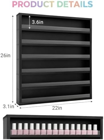 Nail Polish Organizer，6-Tier Storage Rack Holds 120 Bottles - Image 2