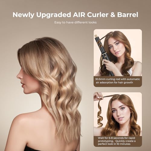 5 in 1 Hair Dryer Brush Set, Air Curler Wrap Hair Styler Blow Dryer - Image 2