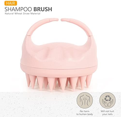 Sndyi Scalp Massager Shampoo Brush, Scalp Scrubber with Soft Silicone Bristles, Scalp Exfoliator for Dandruff Removal, Scalp Massager for Hair Growth, Wet Dry Hair Brush for Scalp Care, Pink - Image 2