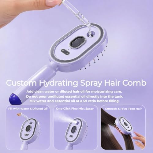 Electric Spray Air Cushion Massage Comb, Steam Brush for Hair - Image 3