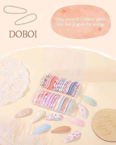 doboi Toddler Hair Clips for Girls Baby Barrettes-40PCS Floral Mix - Image 2